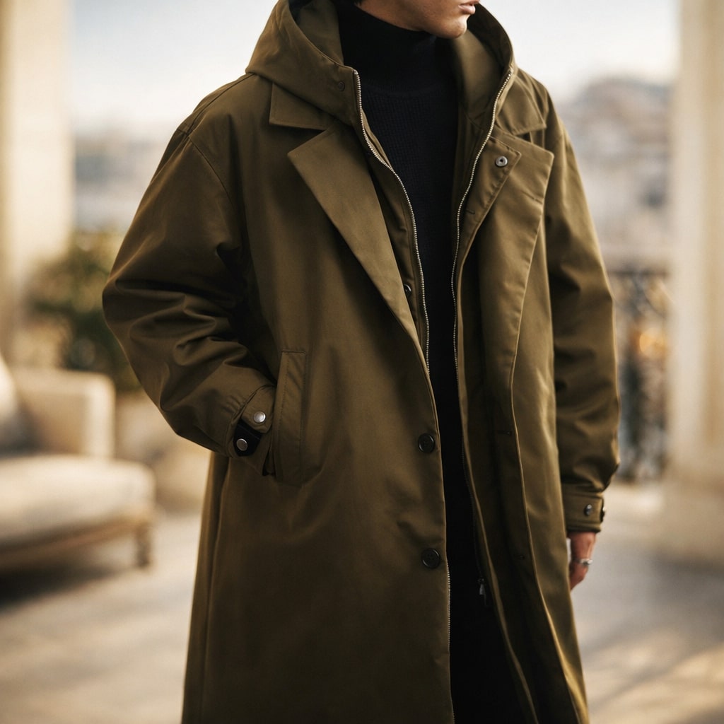 Men's Long Overcoat