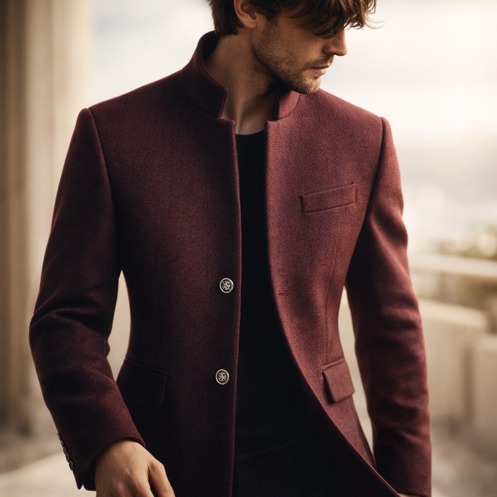 Men's High Collar Coat