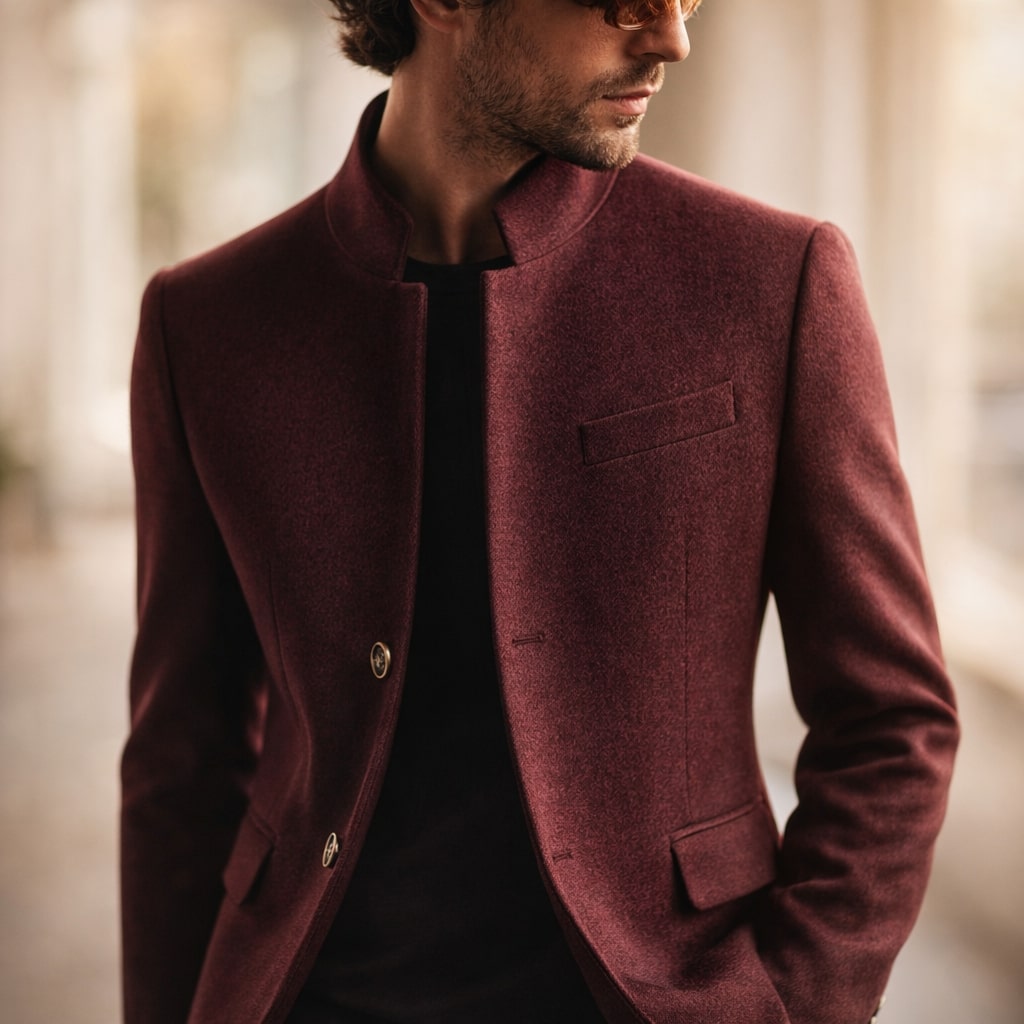 Men's High Collar Coat