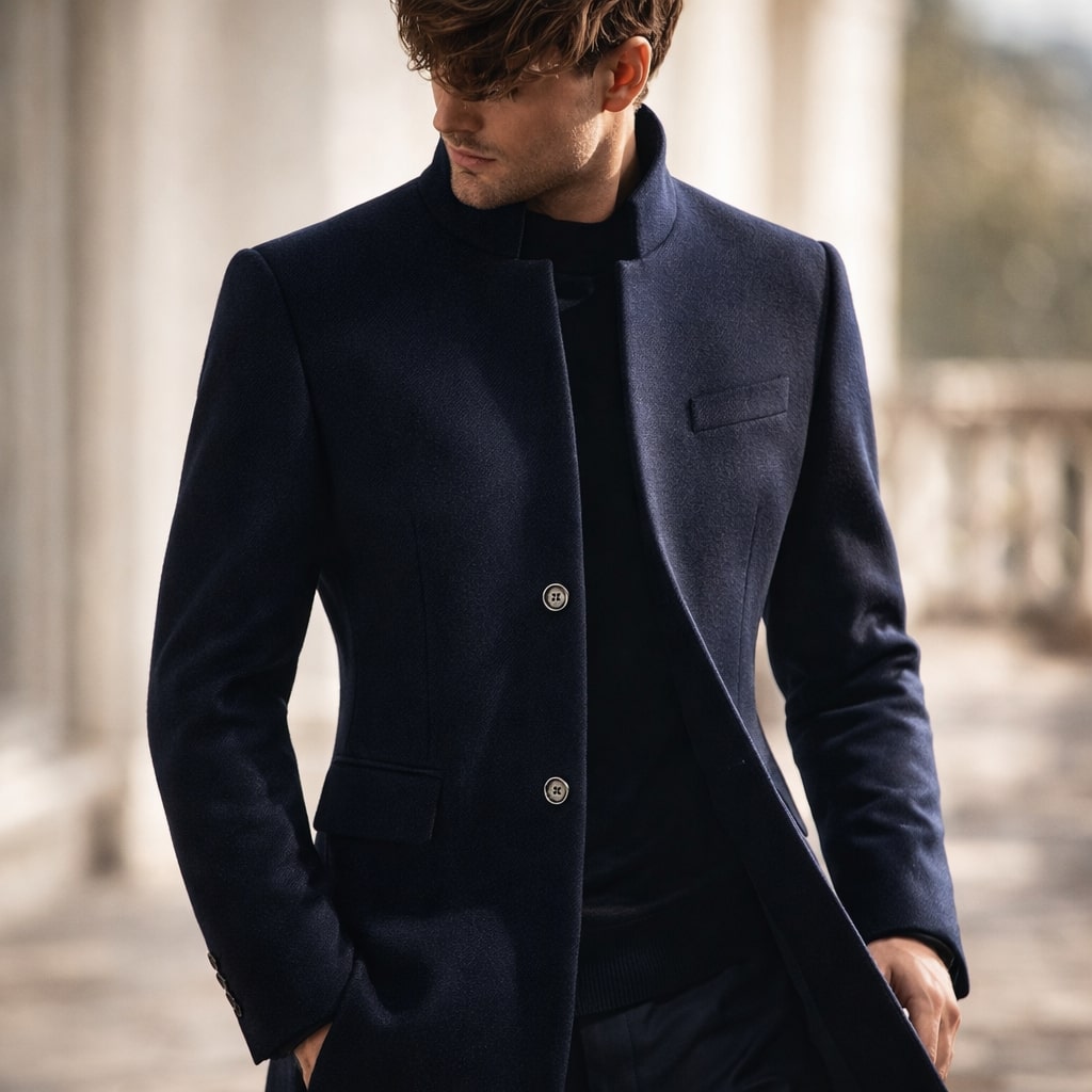 Men's High Collar Coat