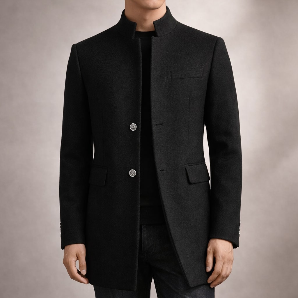 Men's High Collar Coat