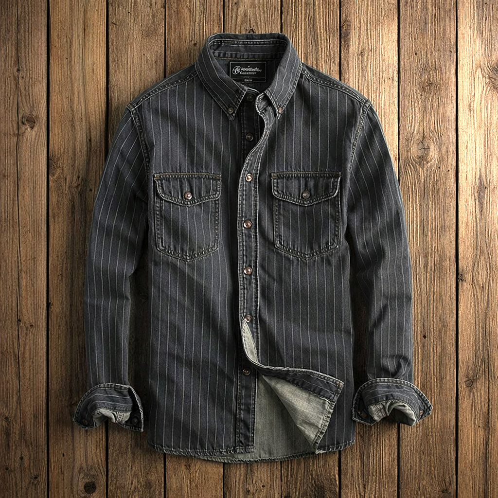 Men's Striped Long-Sleeve Shirt