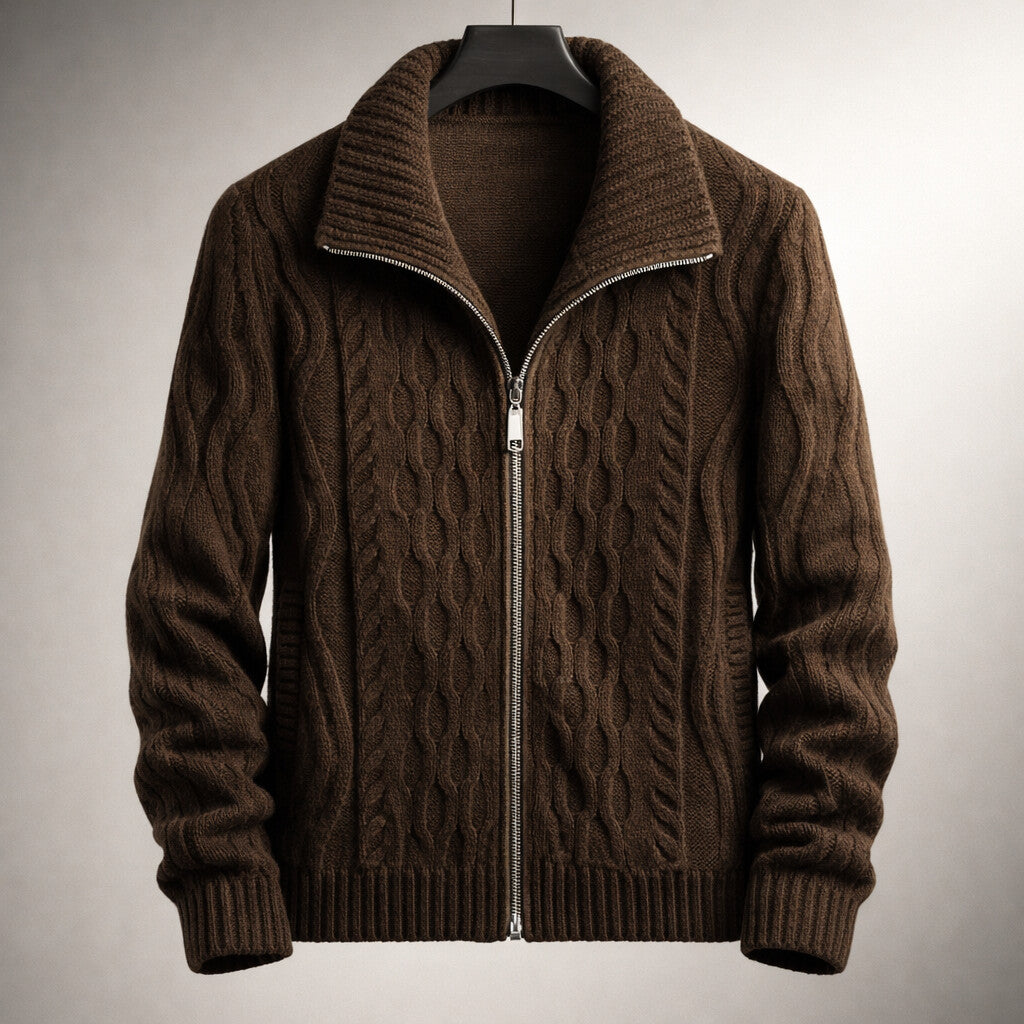 Men's Classic Zippered Cardigan