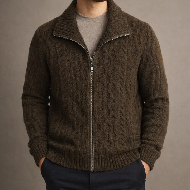 Men's Classic Zippered Cardigan