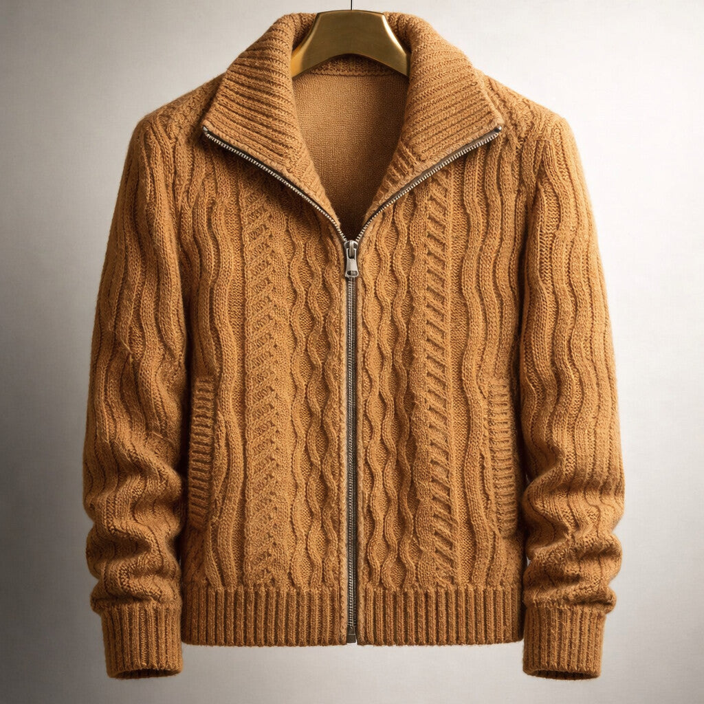 Men's Classic Zippered Cardigan