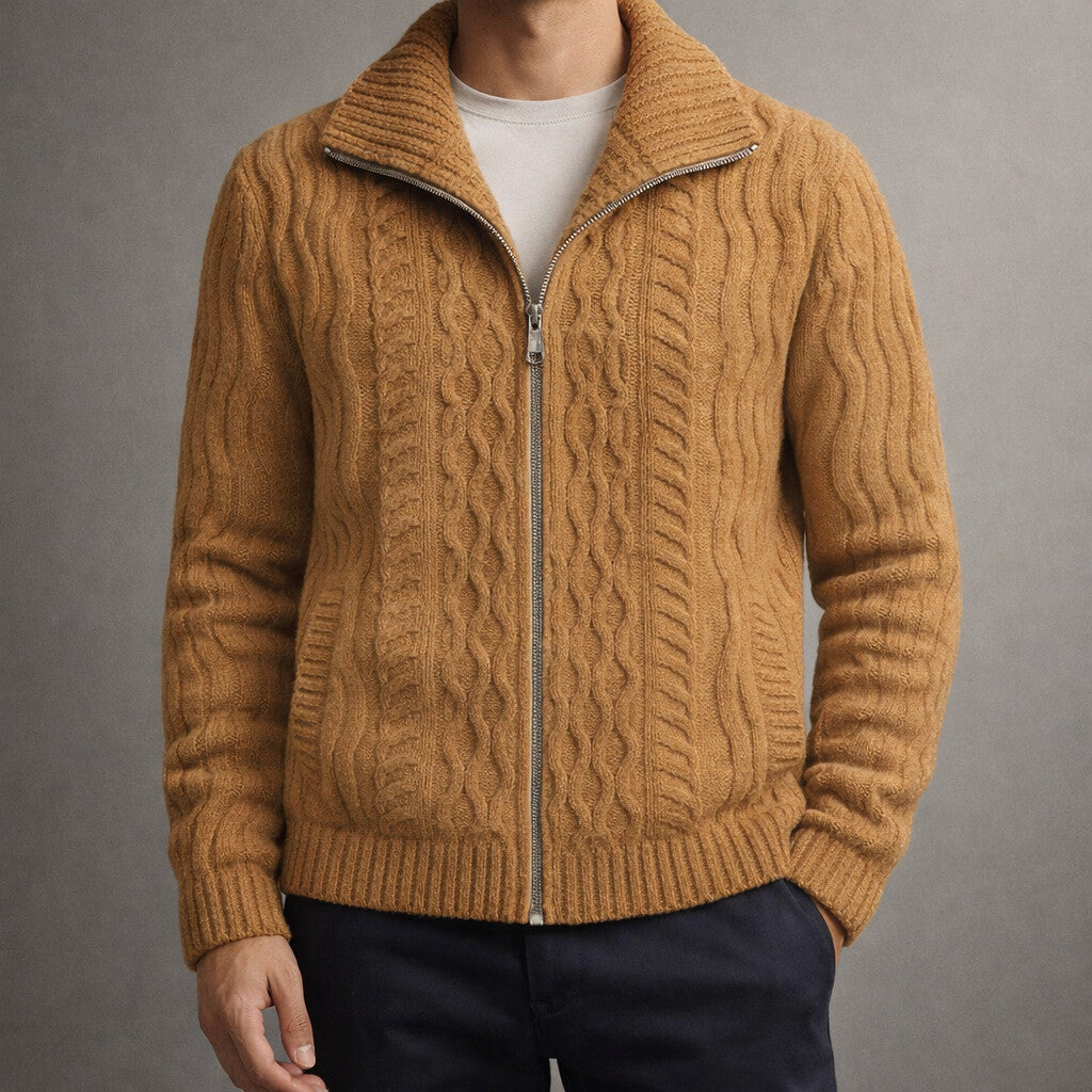 Men's Classic Zippered Cardigan
