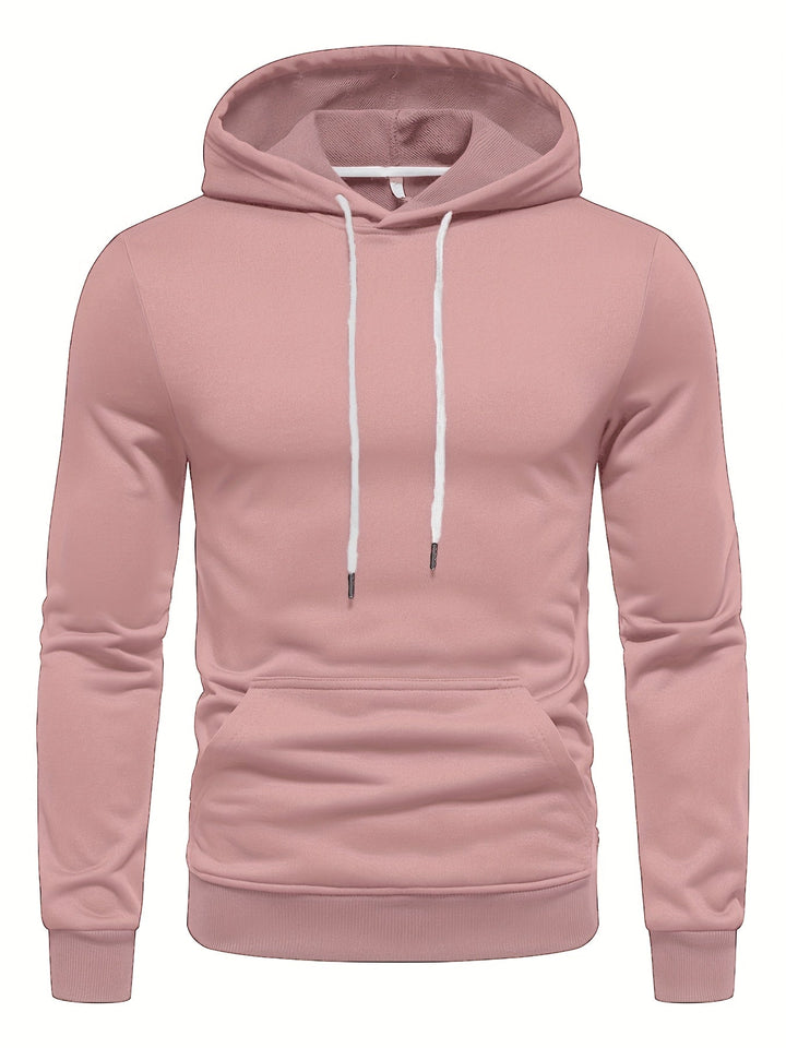 Men's Solid Drawstring Hoodie