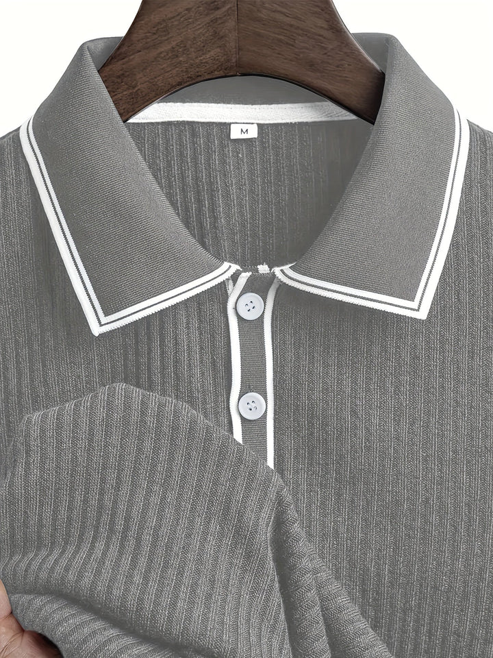 Men's Color Block Polo Shirt