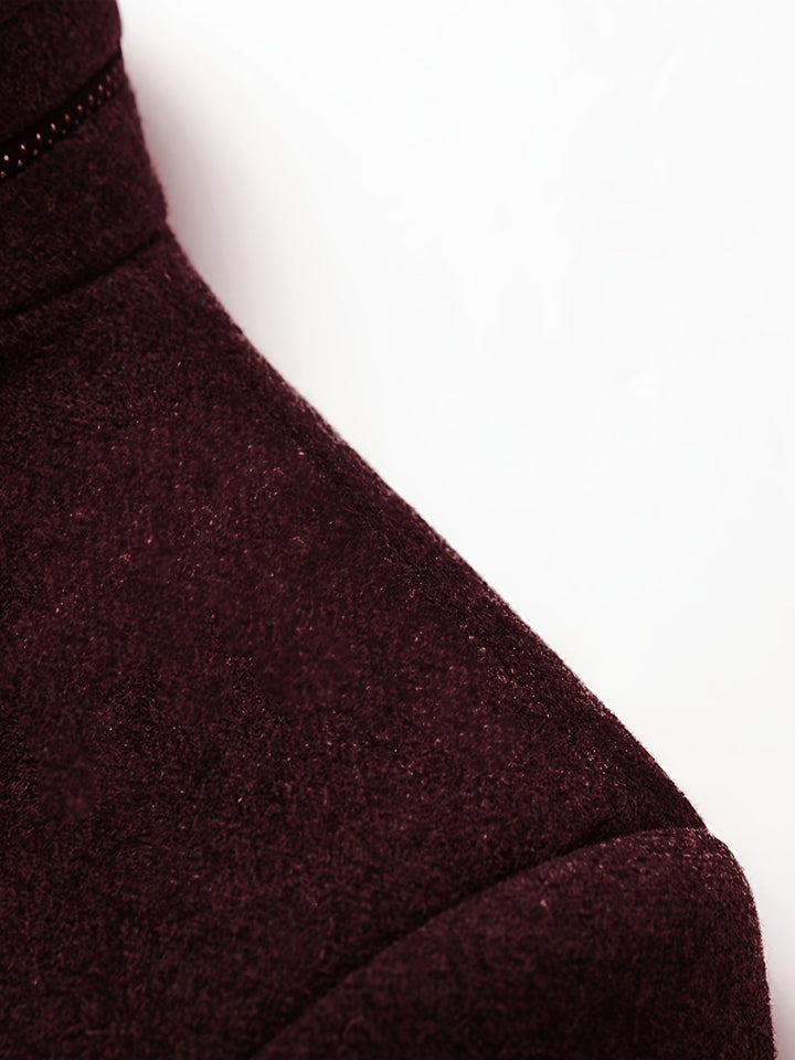 Men's Stand Collar Tweed Jacket