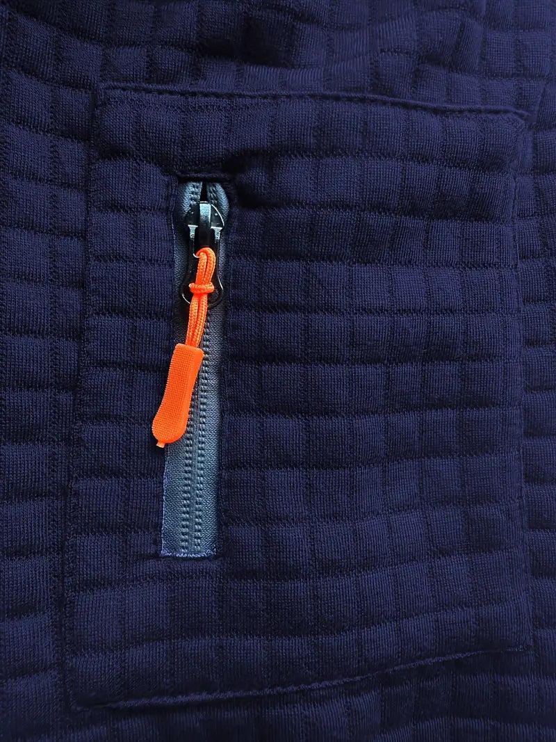 Long Sleeve Textured Polo
