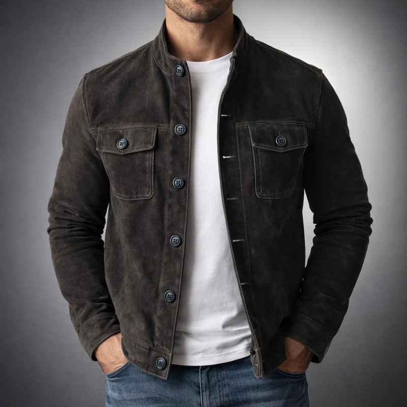 Men's Suede Shirt Jacket