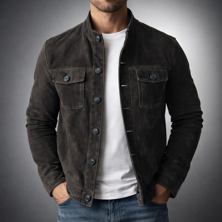 Men's Suede Shirt Jacket