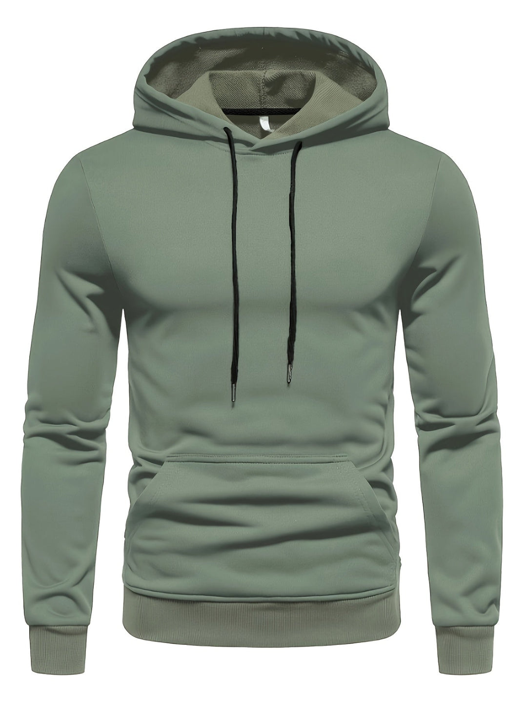 Men's Solid Drawstring Hoodie