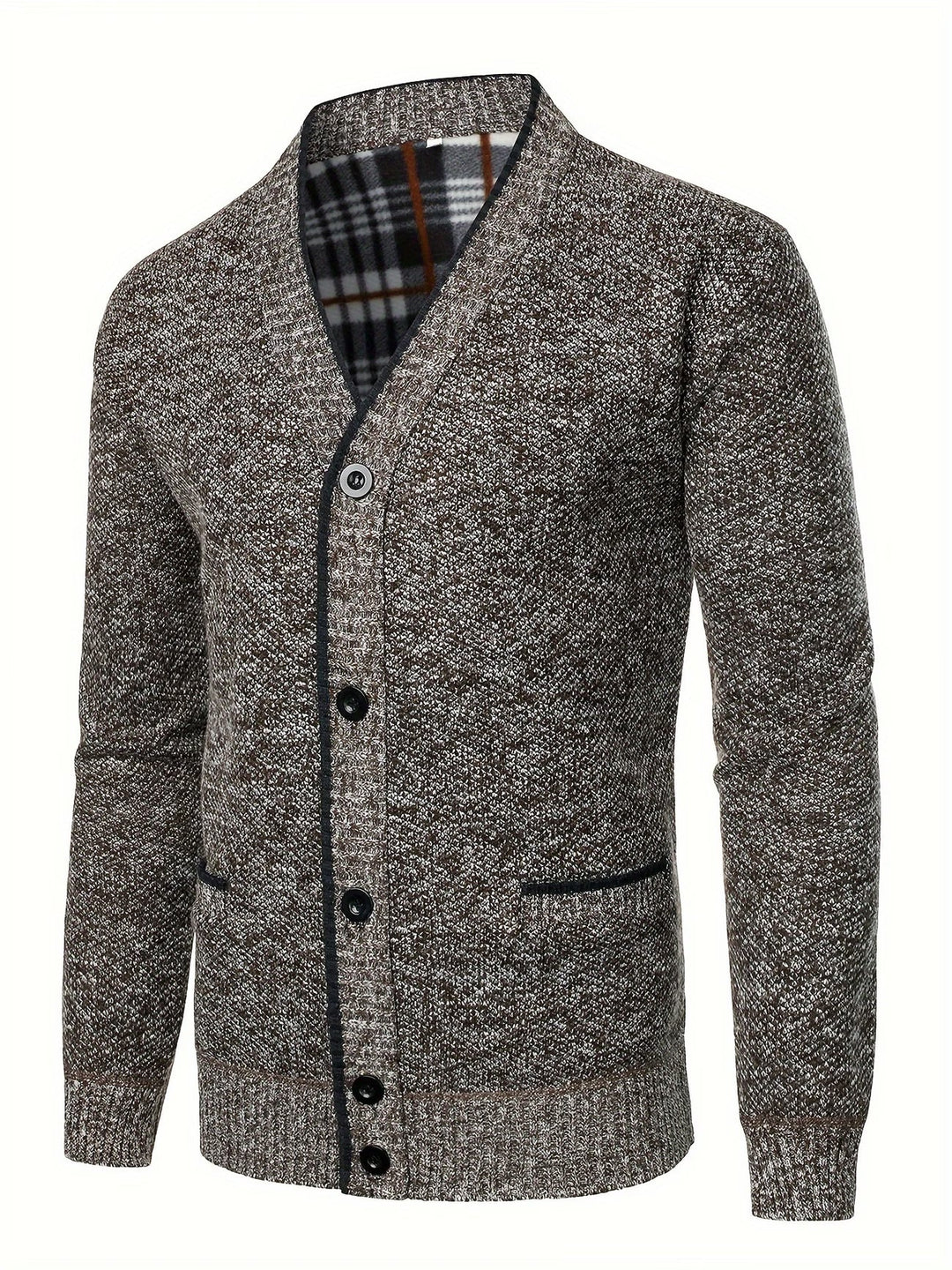 Men's Fleece V Neck Cardigan