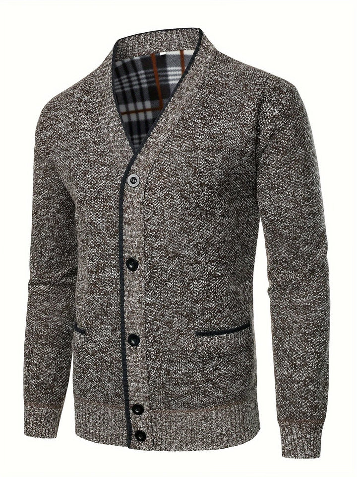 Men's V-Neck Knit Cardigan