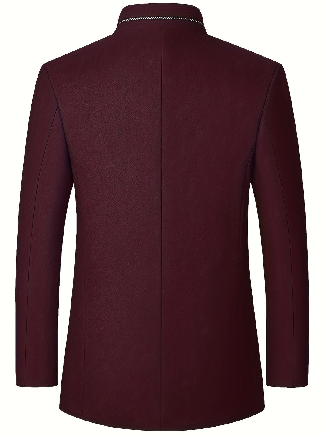 Men's Stand Collar Tweed Jacket