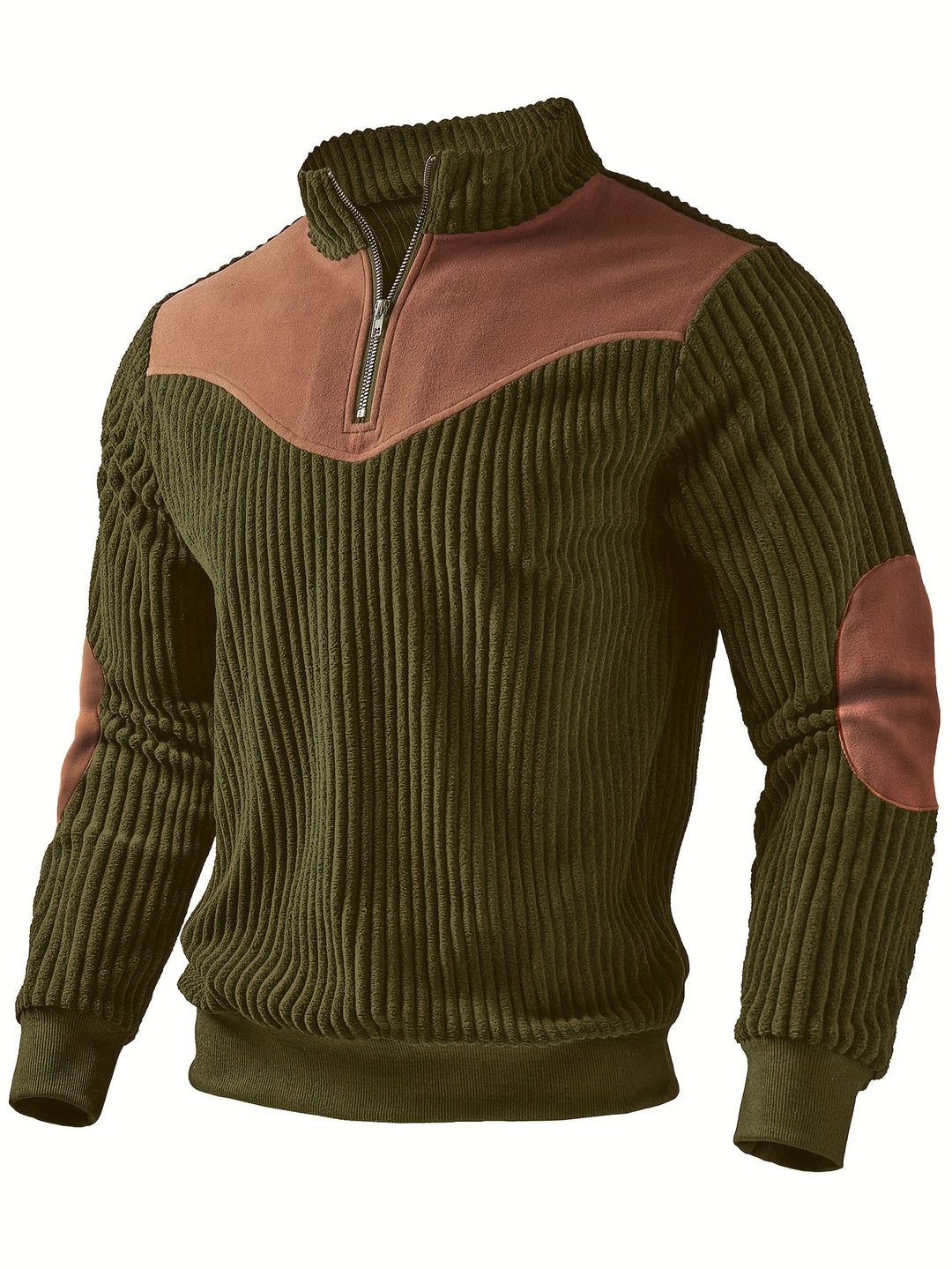 Men's Ribbed Half Zip Sweatshirt