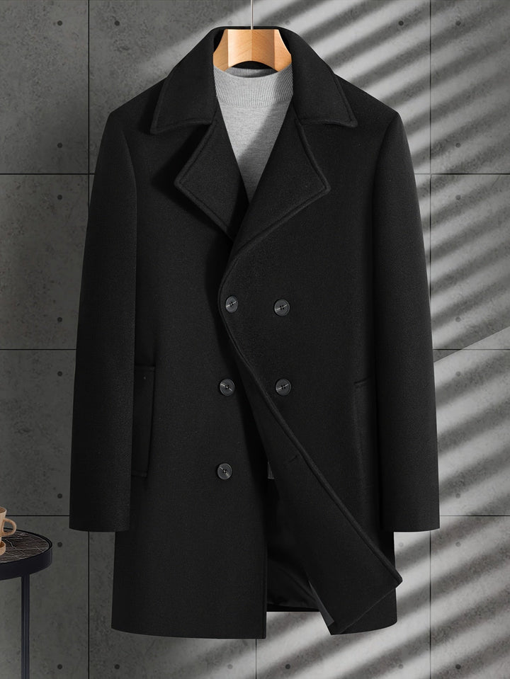 Men's Mid-Length Lapel Coat