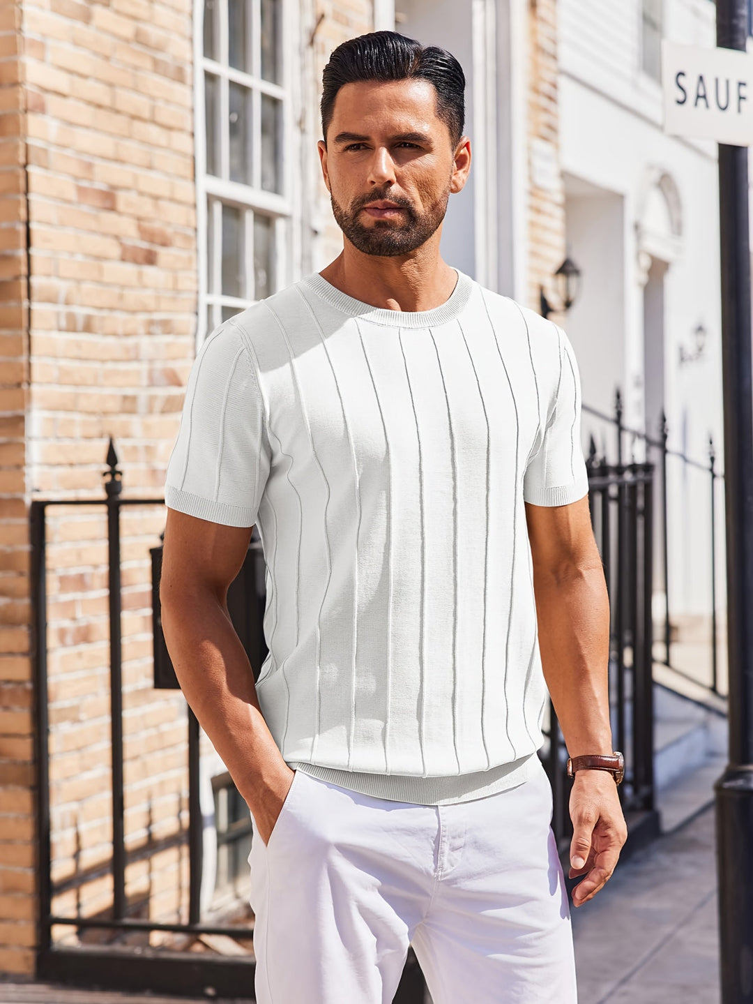 Men's Rib-Knit T-Shirt