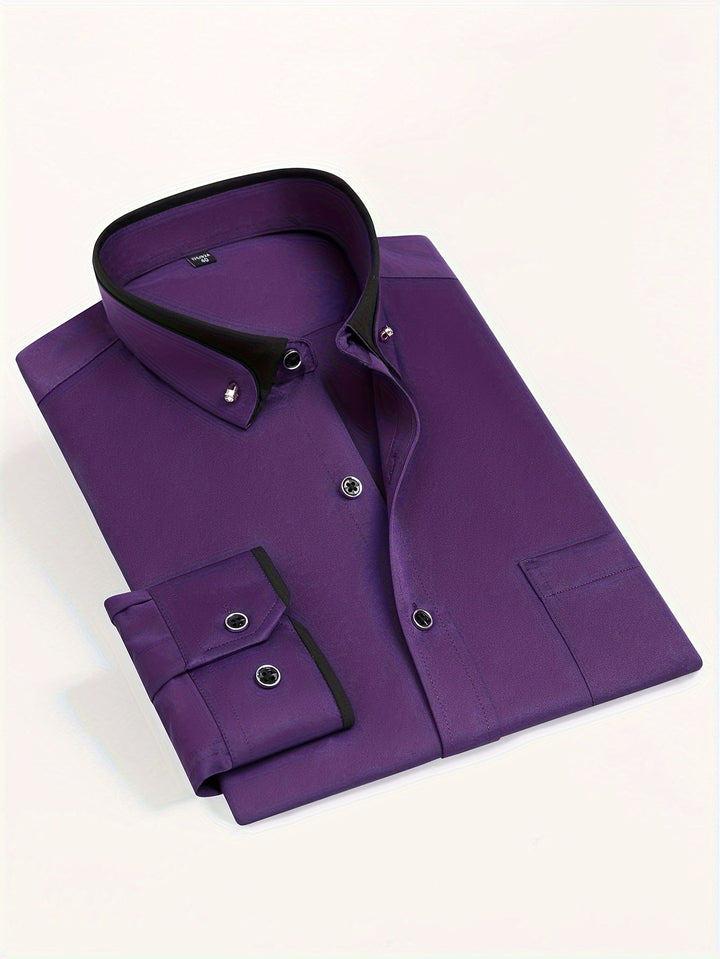Men's Contrast Collar Shirt