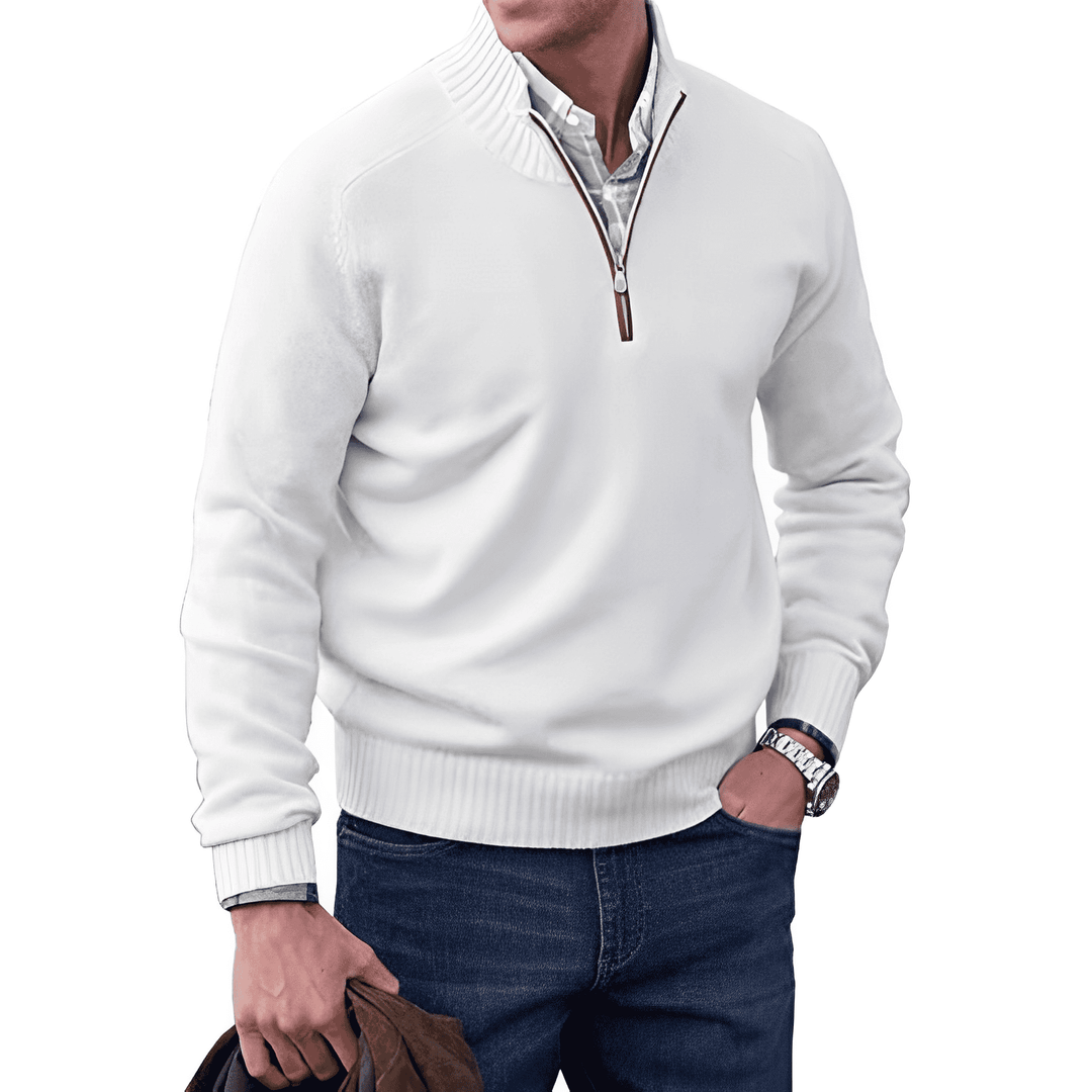Men's Zippered Knit PUllover