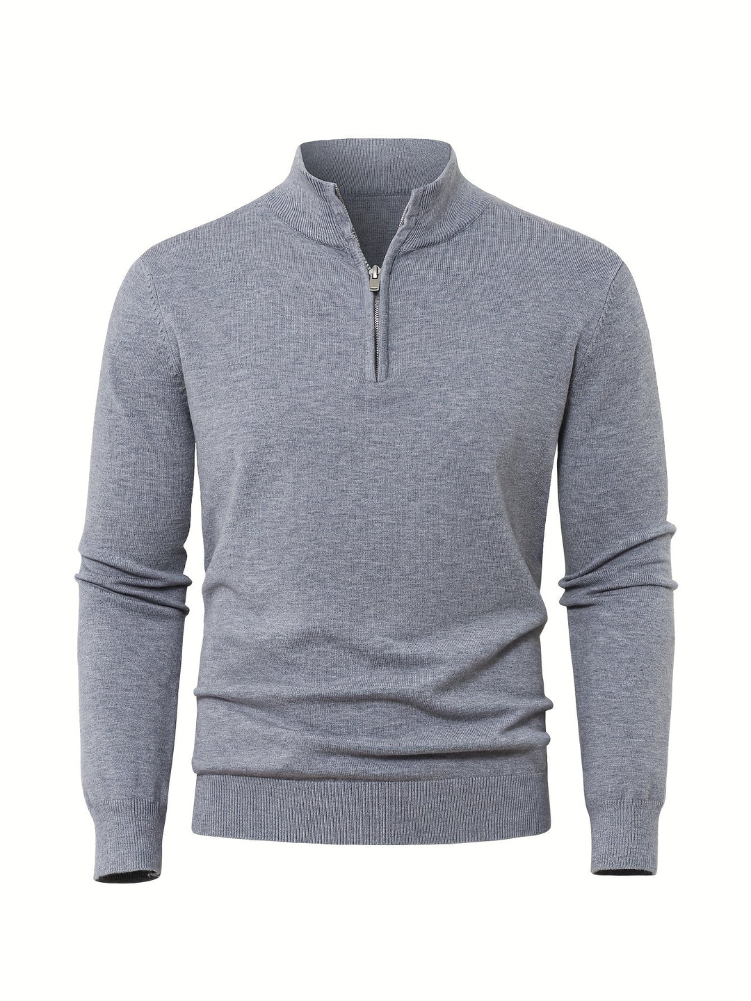 Men's High Neck Zip Sweater