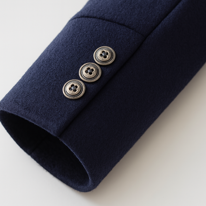 Men's Colorblock Wool Overcoat