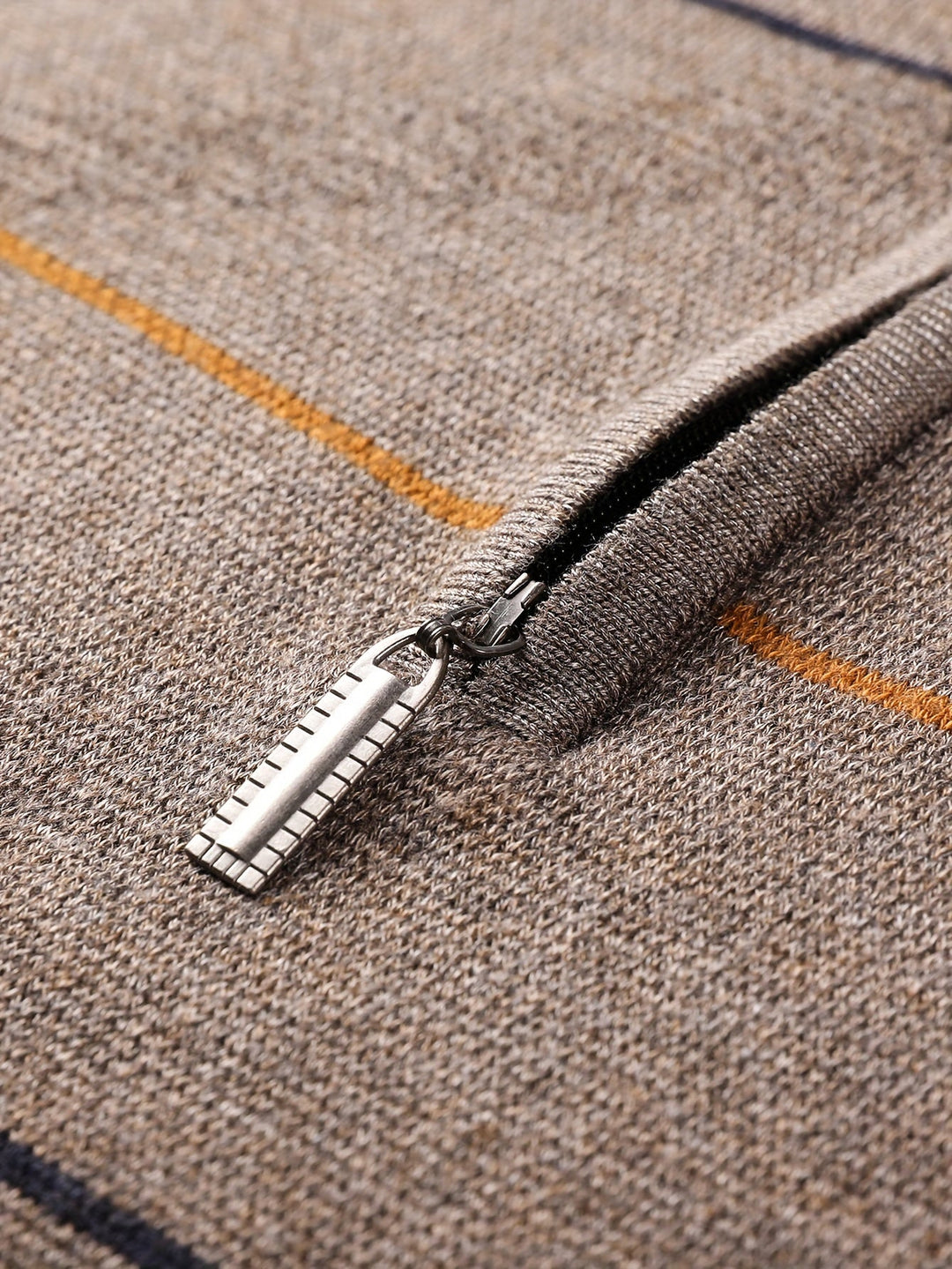 Garrick | Refined Striped Zip-Neck Sweater
