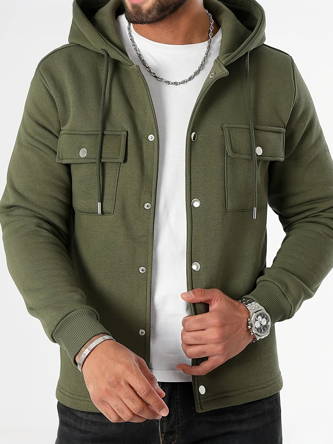 Men's Solid Knit Hoodie