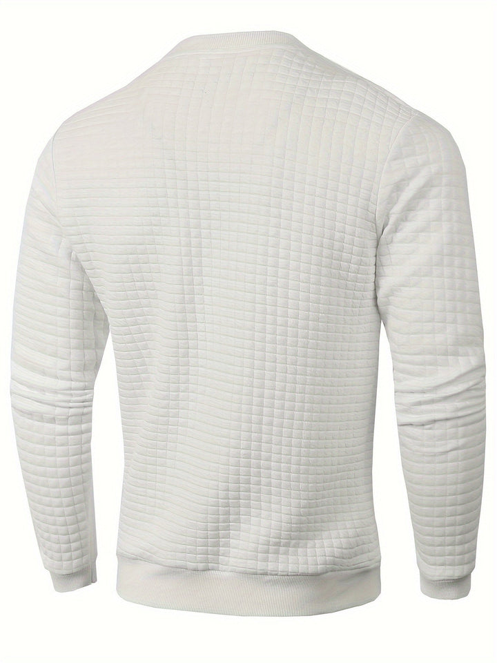 Men's Plaid Crew Neck Sweatshirt
