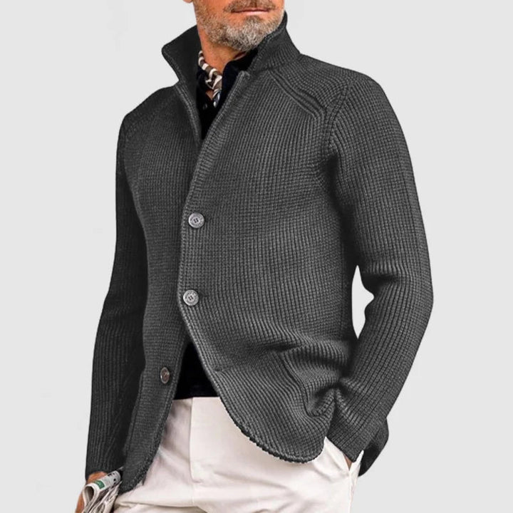 Men's Structured Knit Cardigan