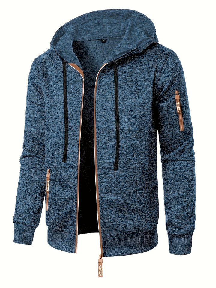 Men's Hooded Zip Knit Sweater