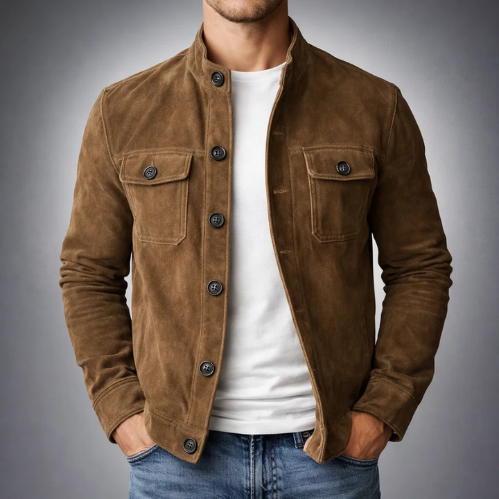 Men's Suede Shirt Jacket
