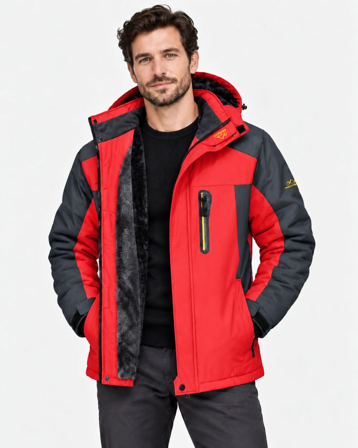 Men's Plush Lined Hooded Jacket