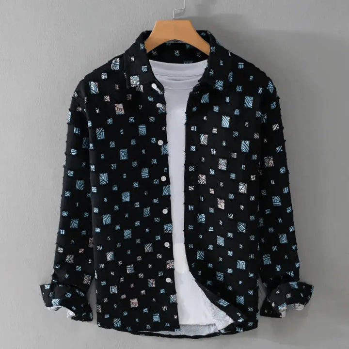 Men's Frayed Denim Shirt