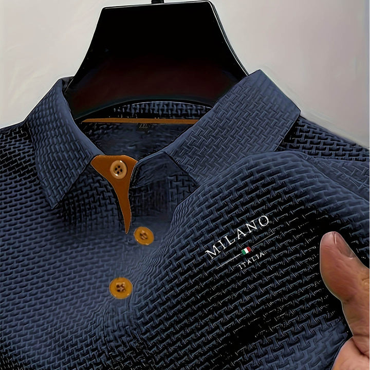 Men's Textured Polo Shirt