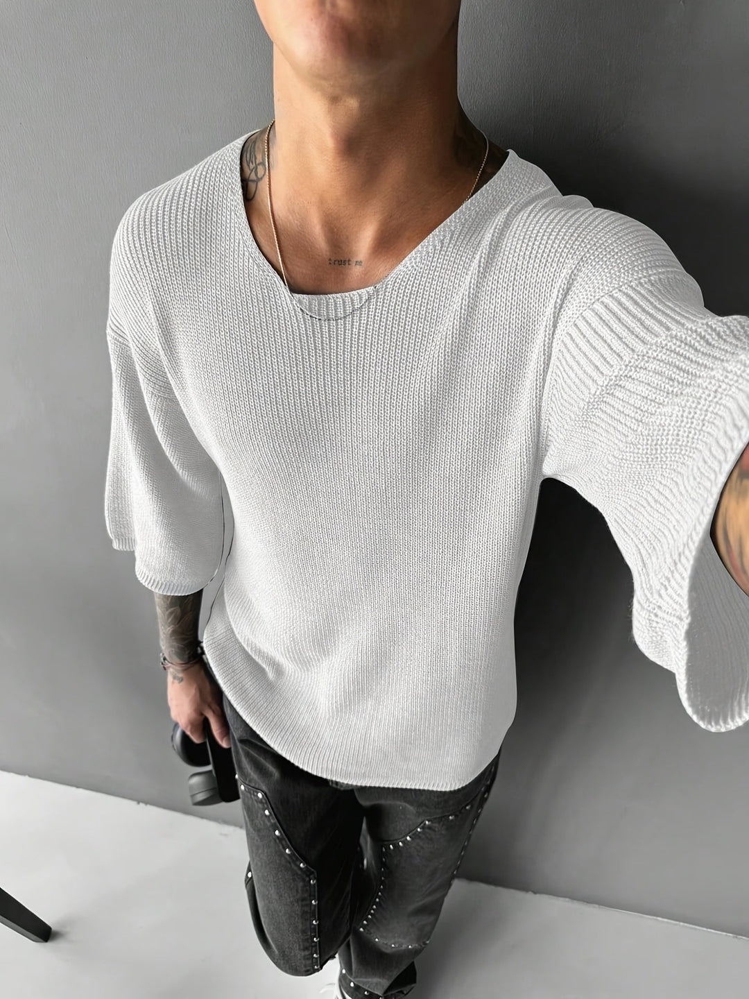 Men's Textured Knit PUllover