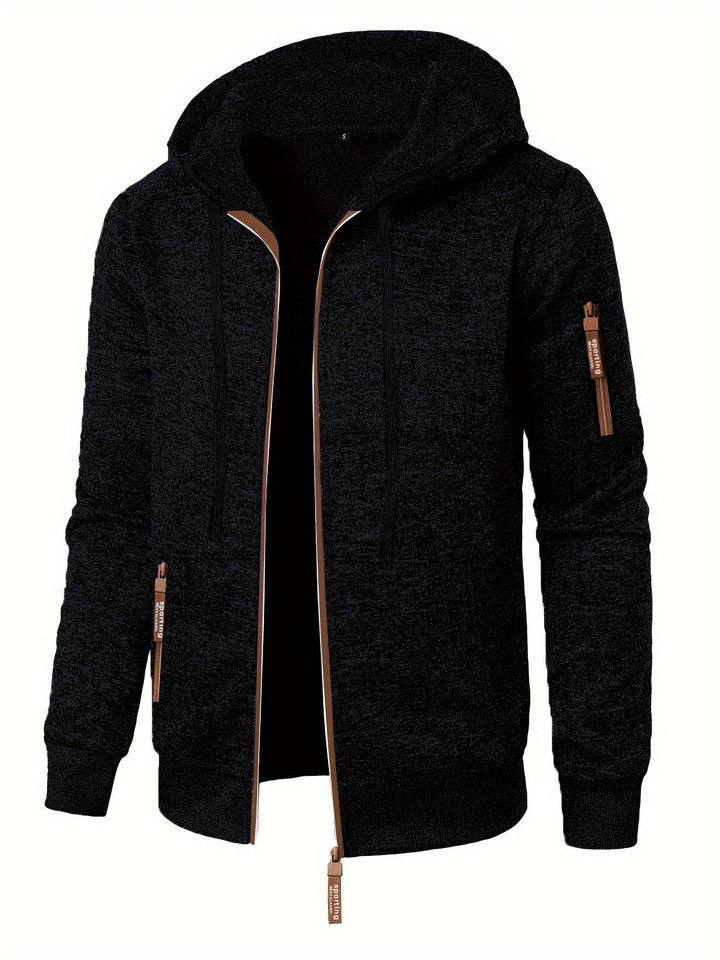 Men's Hooded Zip Knit Sweater
