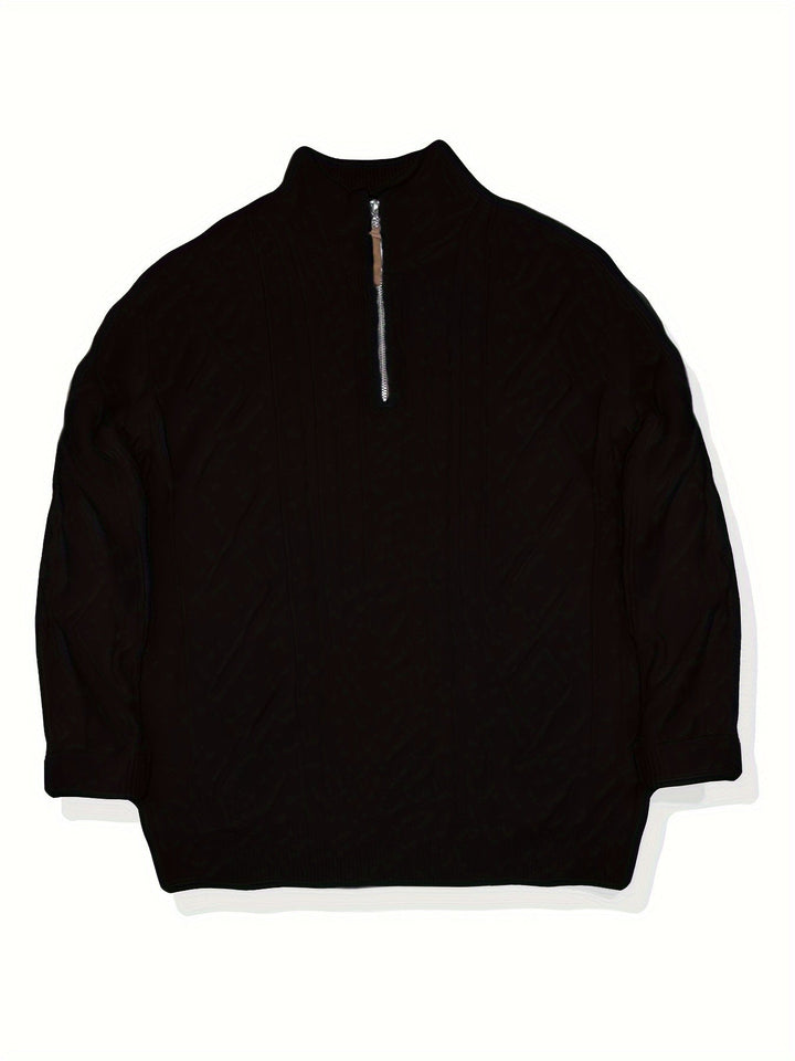 Men's Cable Knit Half Zip Sweater