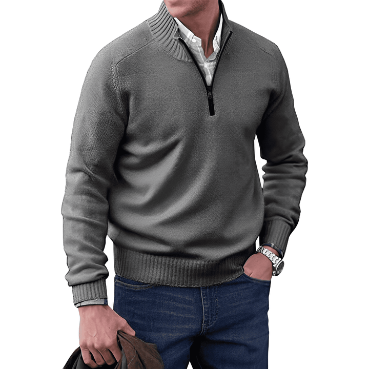 Men's Zippered Knit PUllover