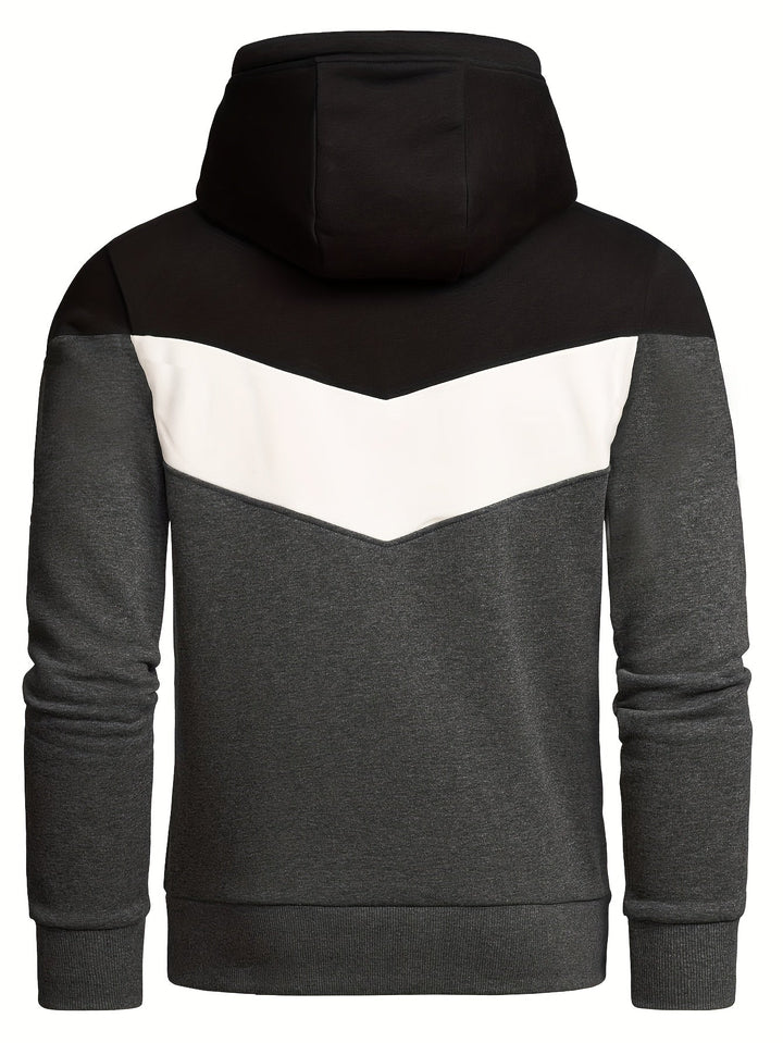 Men's Color Block Knit Hoodie