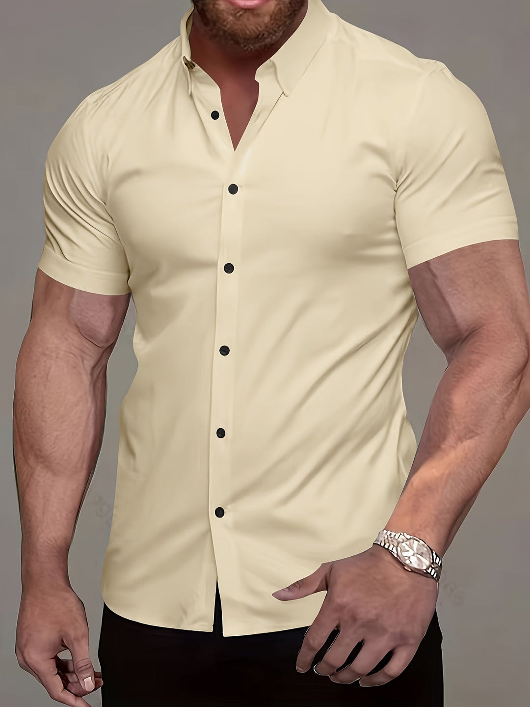 Men's Solid Color Shirt