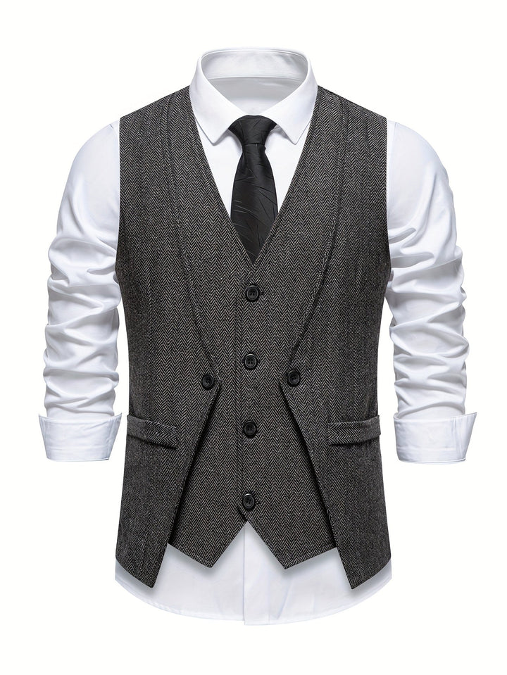 Men's Vintage Button Vest