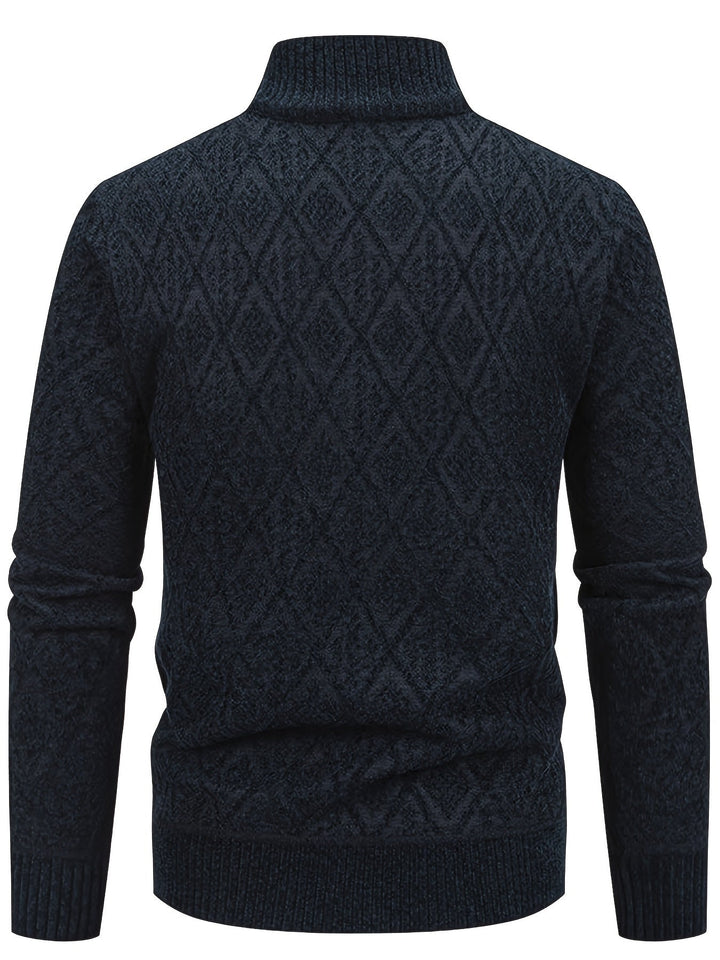 Men's Geometric Knit Cardigan