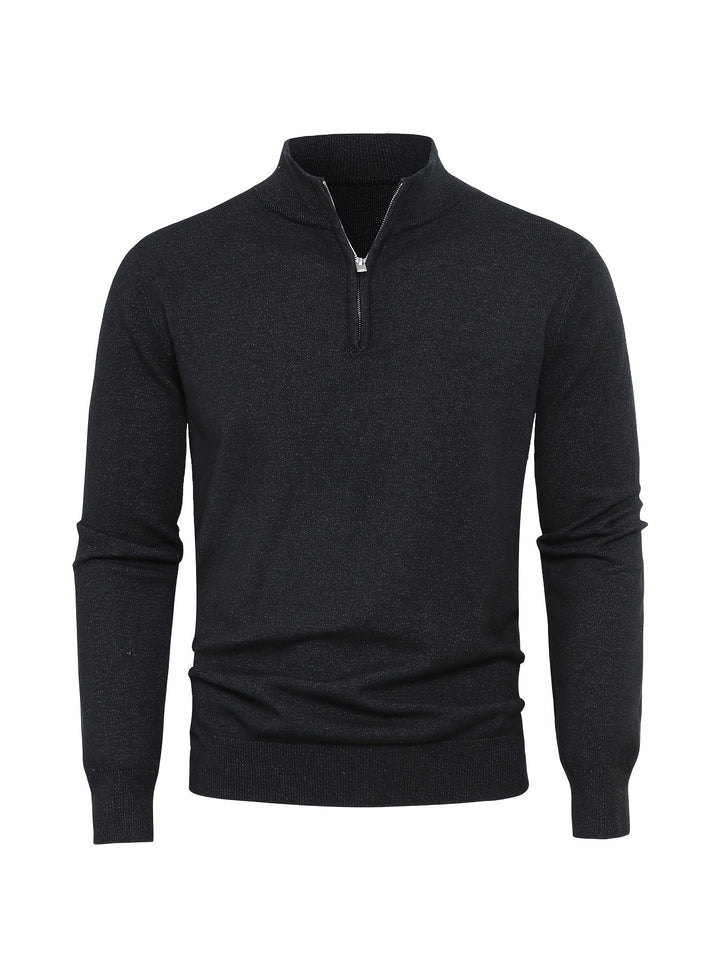 Men's High Neck Zip Sweater