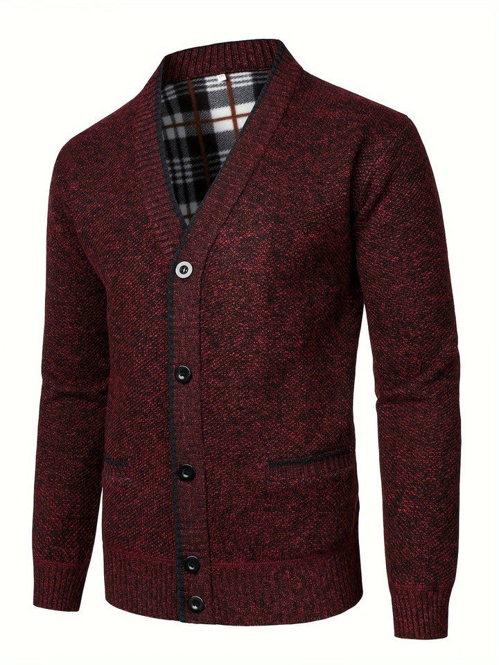 Men's V-Neck Knit Cardigan