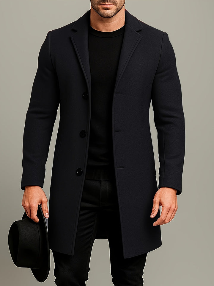 Men's Mid Length Tweed Overcoat