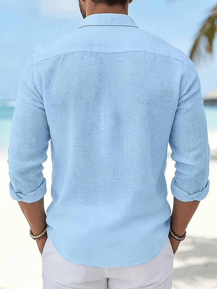 Men's Linen Blend Polo Shirt
