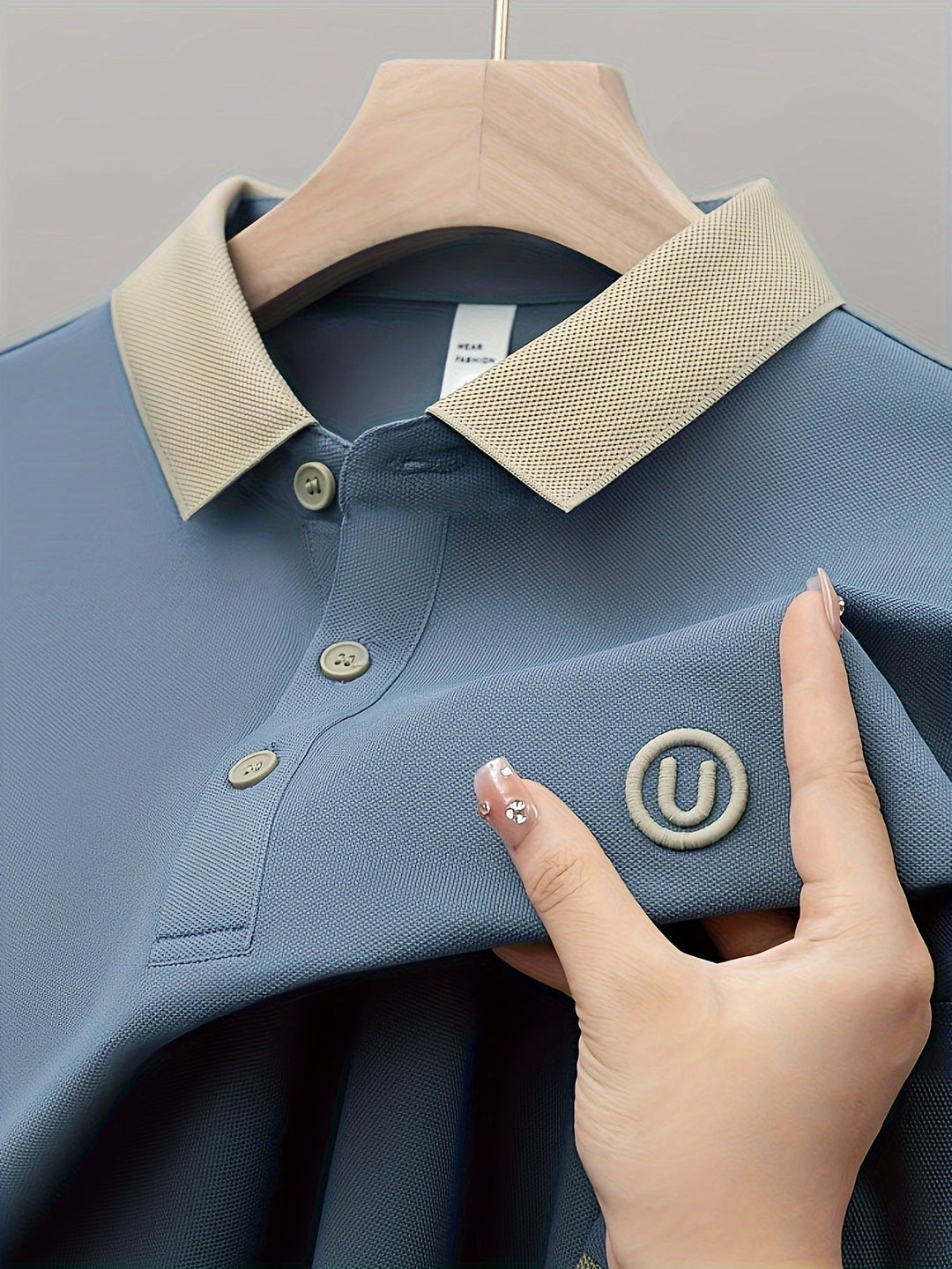Men's Embroidered Lapel Shirt