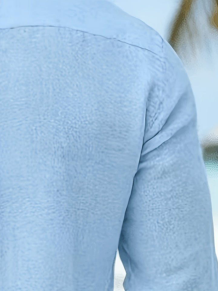 Men's Linen Blend Polo Shirt
